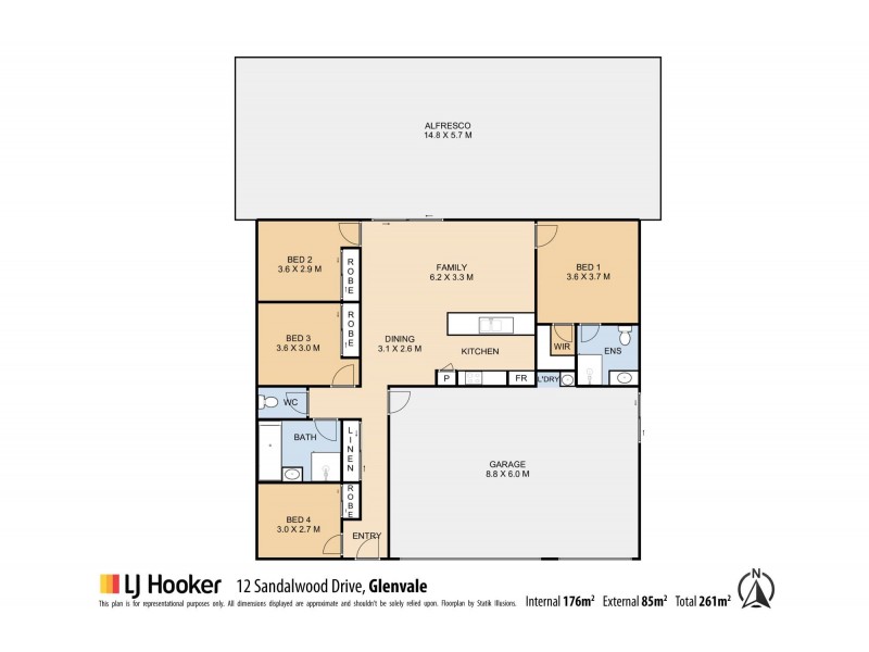 12 Sandalwood Drive, Glenvale QLD 4350 Floorplan