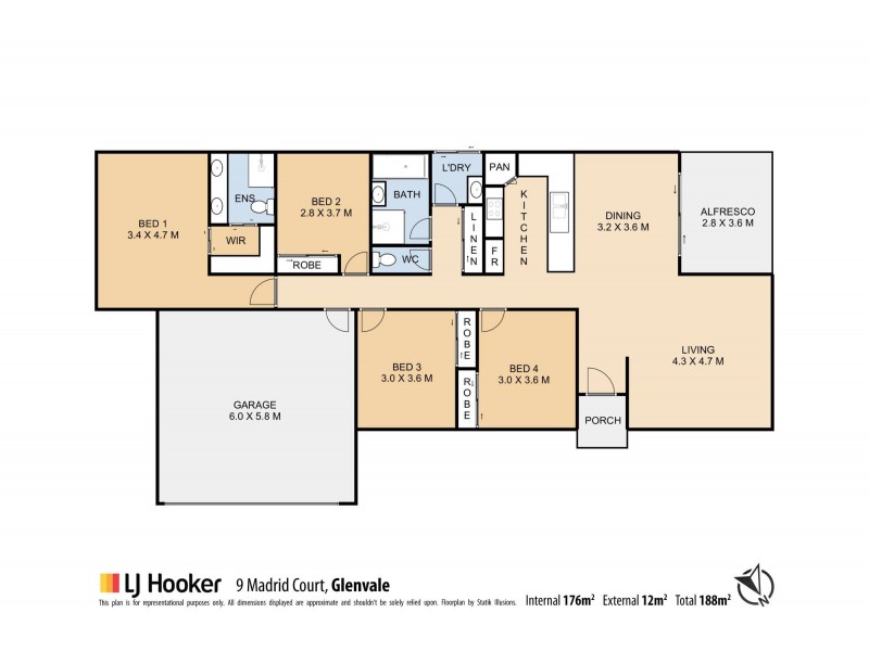9 Madrid Court, Glenvale QLD 4350 Floorplan