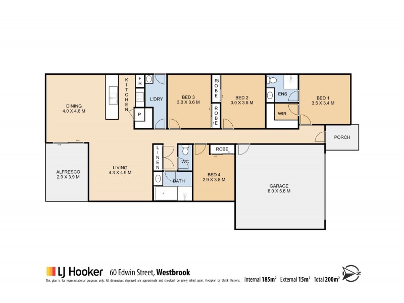 60 Edwin Street, Westbrook QLD 4350 Floorplan