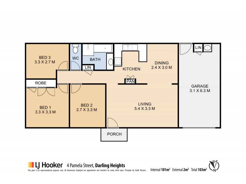 4 Pamela Street, Darling Heights QLD 4350 Floorplan