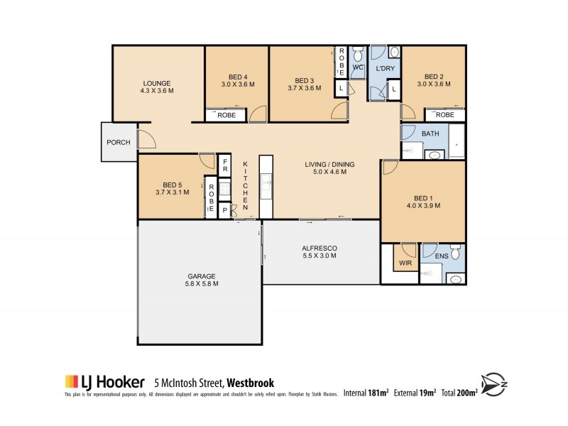 5 McIntosh Street, Westbrook QLD 4350 Floorplan