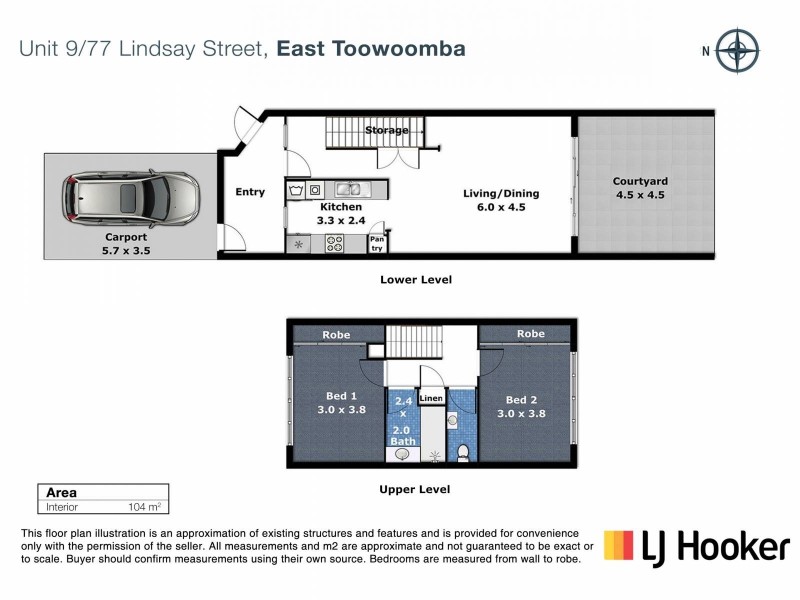 9/77 Lindsay Street, East Toowoomba QLD 4350 Floorplan
