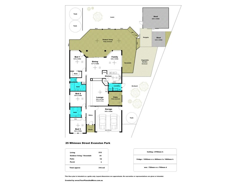 25 Whinnen Street, Evanston Park SA 5116 Floorplan
