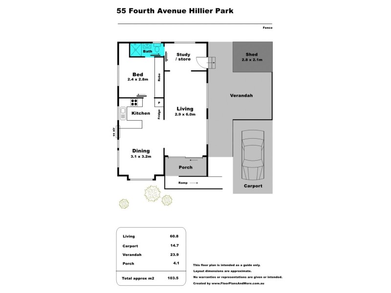 55 Fourth Avenue, Hillier SA 5116 Floorplan
