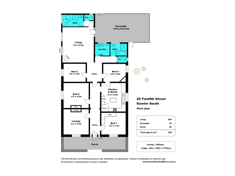 20 Twelfth Street, Gawler South SA 5118 Floorplan