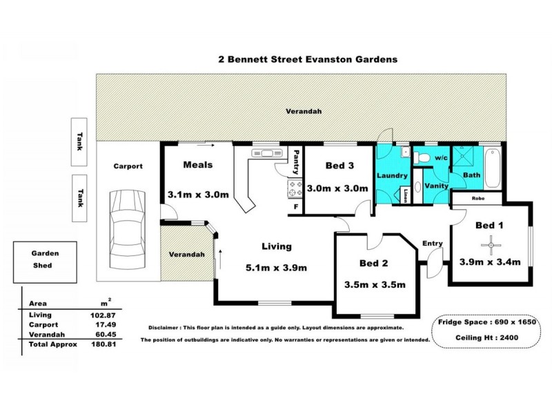 2 Bennett Street, Evanston Gardens SA 5116
