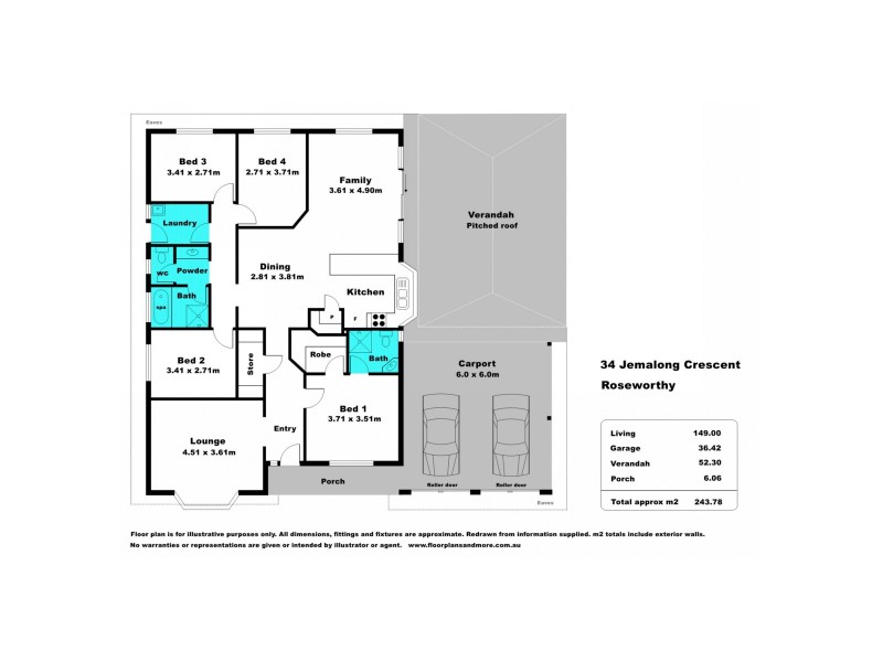 34 Jemalong Crescent, Roseworthy SA 5371 Floorplan