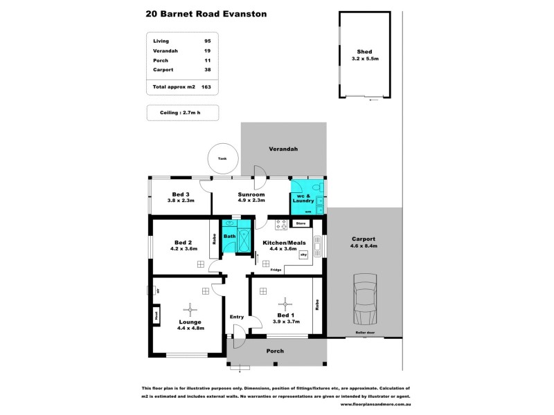 20 Barnet Road, Evanston SA 5116 Floorplan