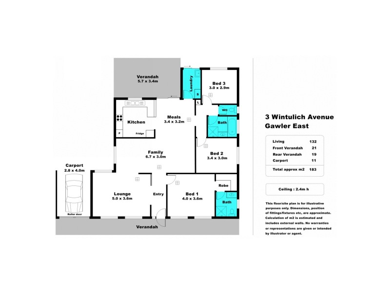 3 Wintulich Avenue, Gawler East SA 5118 Floorplan