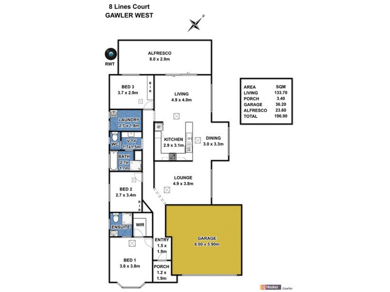 8 Lines Court, Gawler West SA 5118 Floorplan