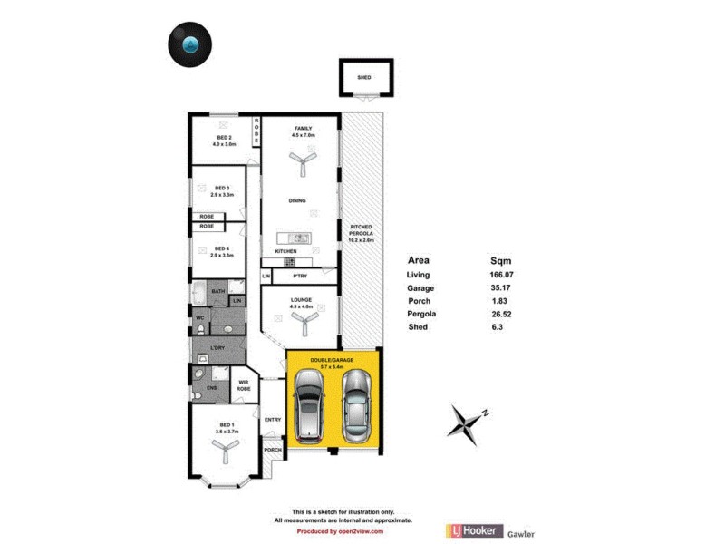 6 Curnow Court, Evanston Park SA 5116 Floorplan