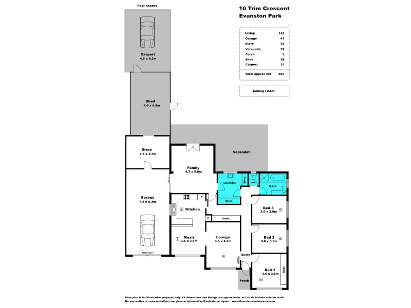 10 Trim Crescent, Evanston Park SA 5116 Floorplan