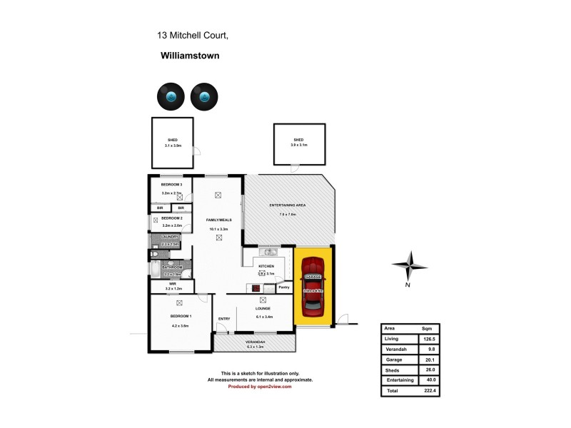 13 Mitchell Court, Williamstown SA 5351 Floorplan