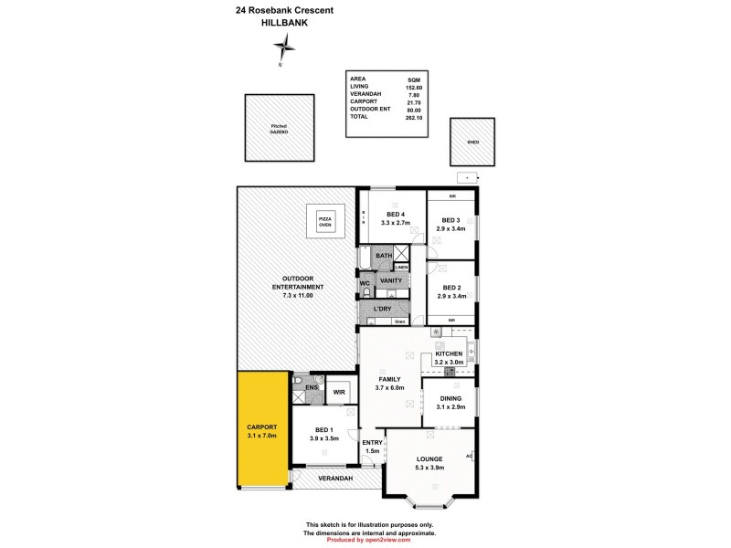 24 Rosebank Crescent, Hillbank SA 5112 Floorplan