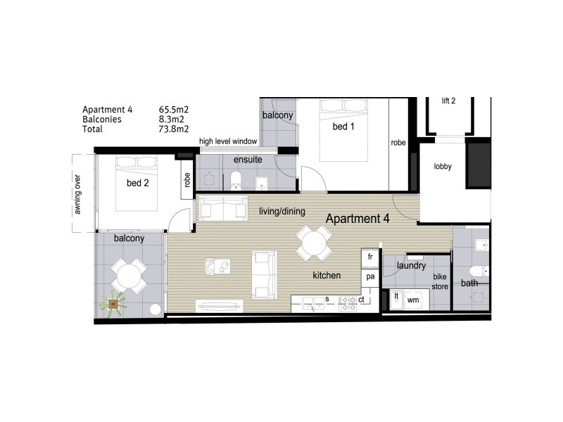4/124 Franklin Street, Adelaide SA 5000 Floorplan