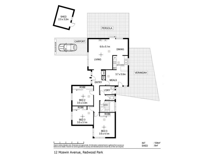 12 McEwin Avenue, Redwood Park SA 5097 Floorplan