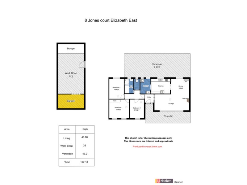 8 Jones Crescent, Elizabeth East SA 5112 Floorplan