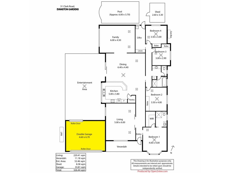31 Clark Road, Evanston Gardens SA 5116 Floorplan