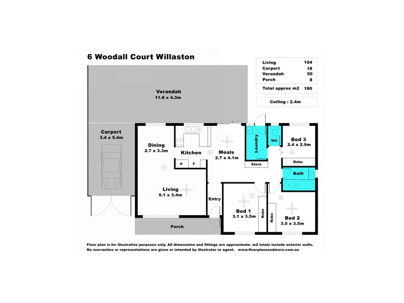6 Woodall Court, Willaston SA 5118 Floorplan