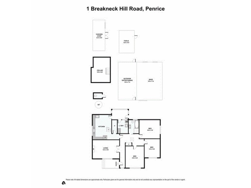 1 Breakneck Hill Road, Penrice SA 5353 Floorplan