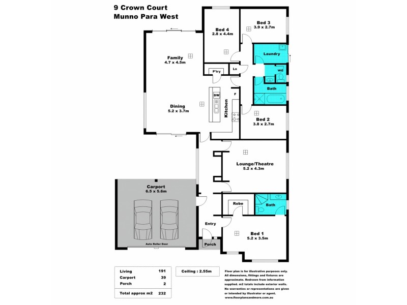 9 Crown Court, Munno Para West SA 5115 Floorplan