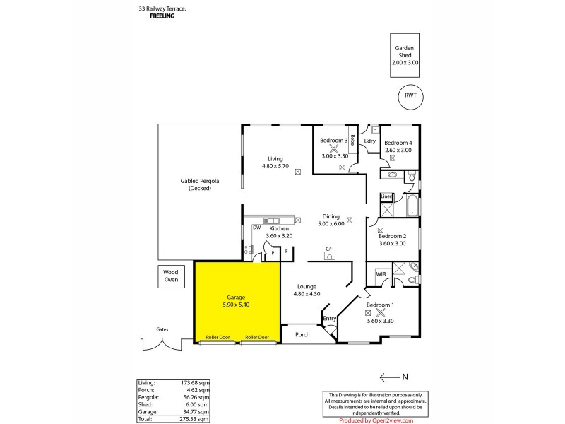 33 Railway Terrace, Freeling SA 5372 Floorplan