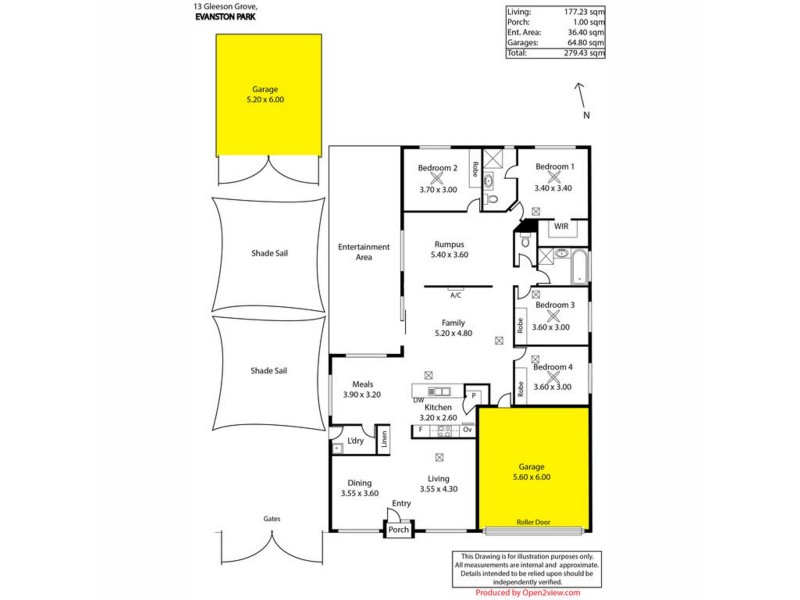 13 Gleeson Grove, Evanston Park SA 5116 Floorplan