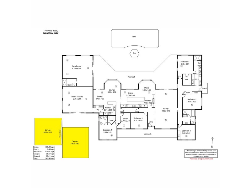 171 Potts Road, Evanston Park SA 5116 Floorplan