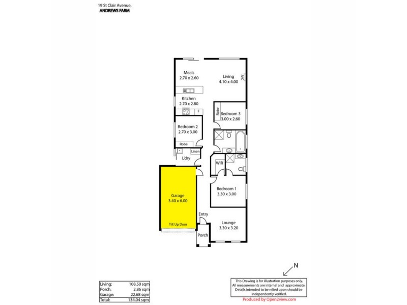 19 St Clair Avenue, Andrews Farm SA 5114 Floorplan