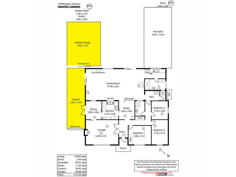 5 Wellington Avenue, Parafield Gardens SA 5107 Floorplan