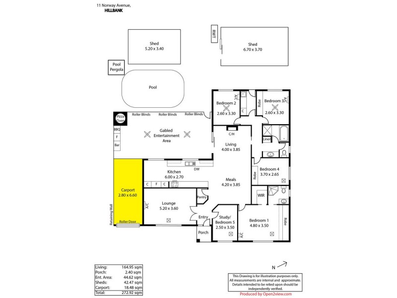 11 Norway Avenue, Hillbank SA 5112 Floorplan
