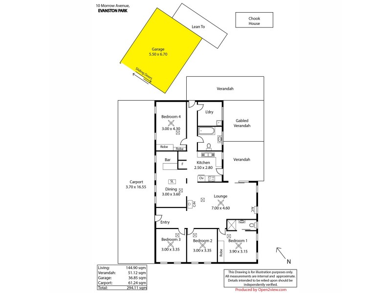 10 Morrow Avenue, Evanston Park SA 5116 Floorplan