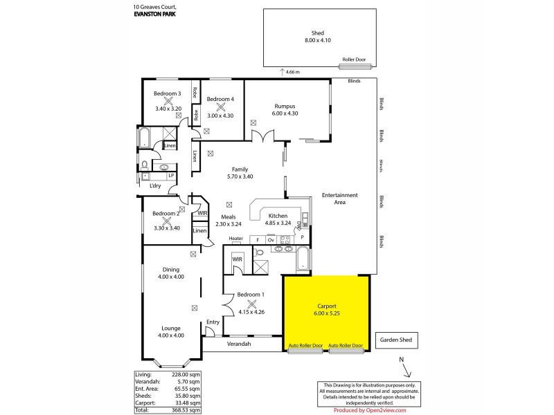10 Greaves Court, Evanston Park SA 5116 Floorplan
