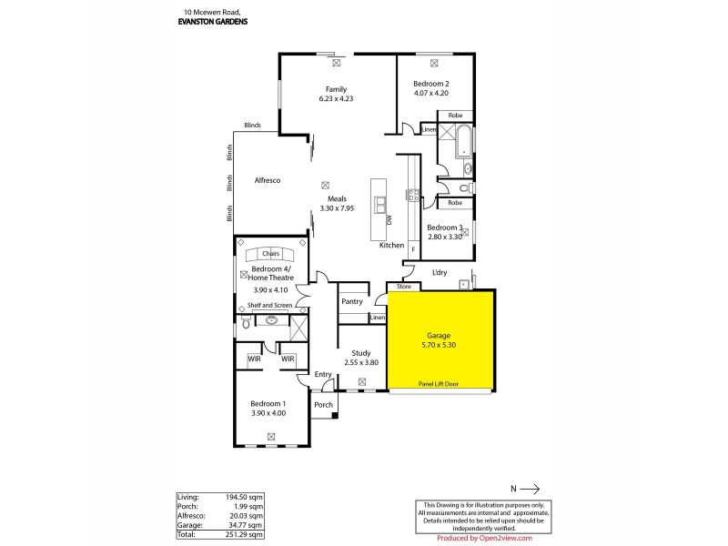 10 McEwen Road, Evanston Gardens SA 5116 Floorplan