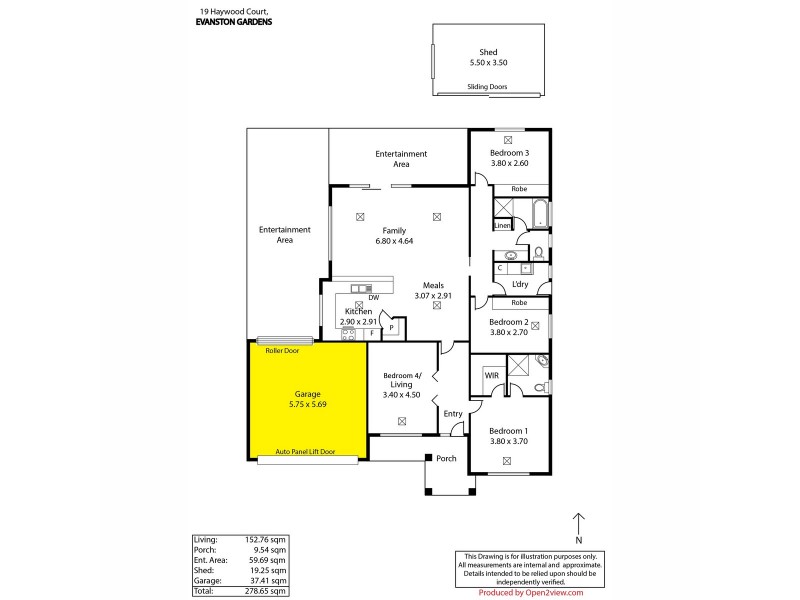 19 Haywood Court, Evanston Gardens SA 5116 Floorplan