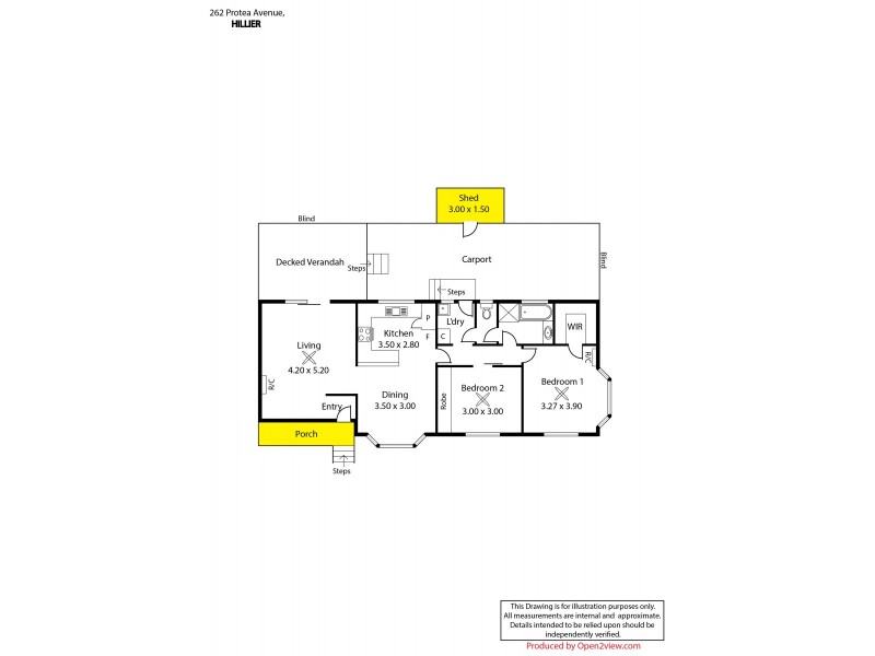 262 Protea Avenue, Hillier SA 5116 Floorplan