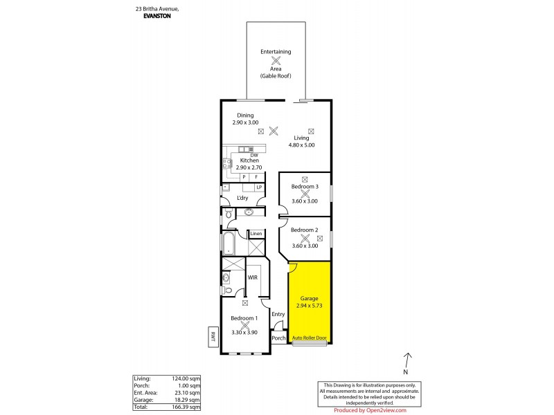 23 Britha Avenue, Evanston SA 5116 Floorplan