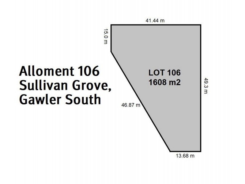 Lot 106/ Sullivan Grove, Gawler South SA 5118