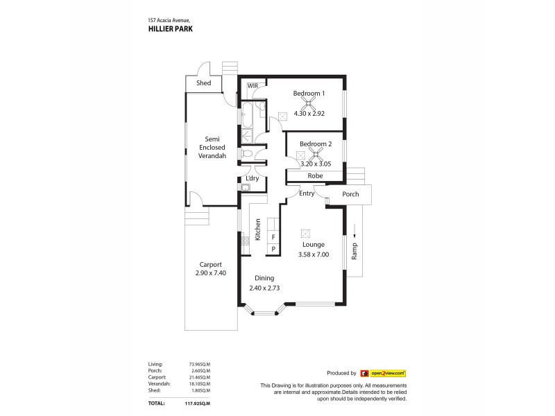 157 Acacia Avenue, Hillier SA 5116 Floorplan