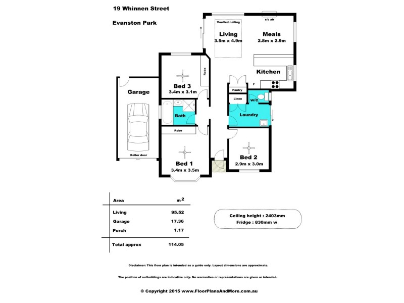 19 Whinnen Street, Evanston Park SA 5116 Floorplan