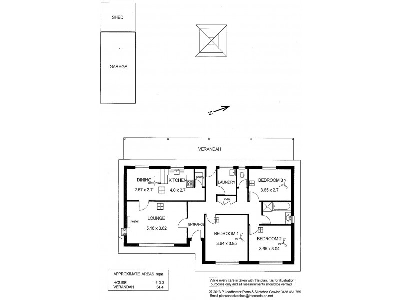 3 Edward Crescent, Evanston Park SA 5116 Floorplan