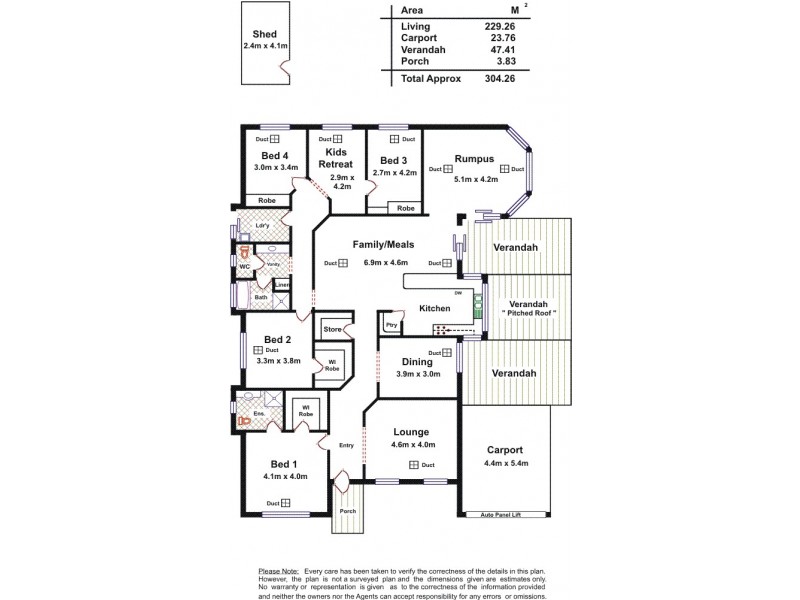 14 Bessen Court, Freeling SA 5372 Floorplan