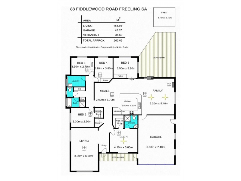 88 Fiddlewood Drive, Freeling SA 5372 Floorplan