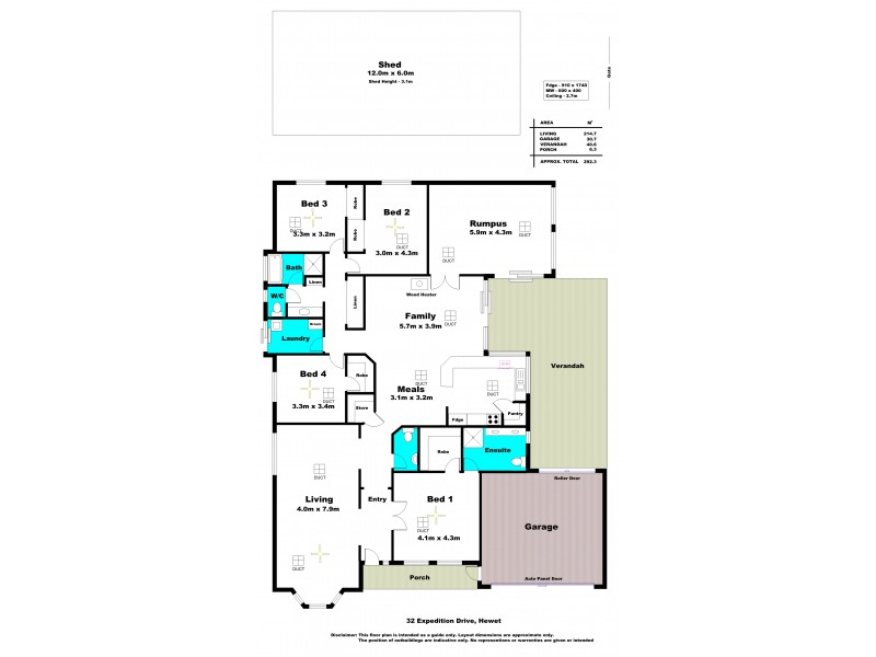 32 Expedition Drive, Hewett SA 5118 Floorplan