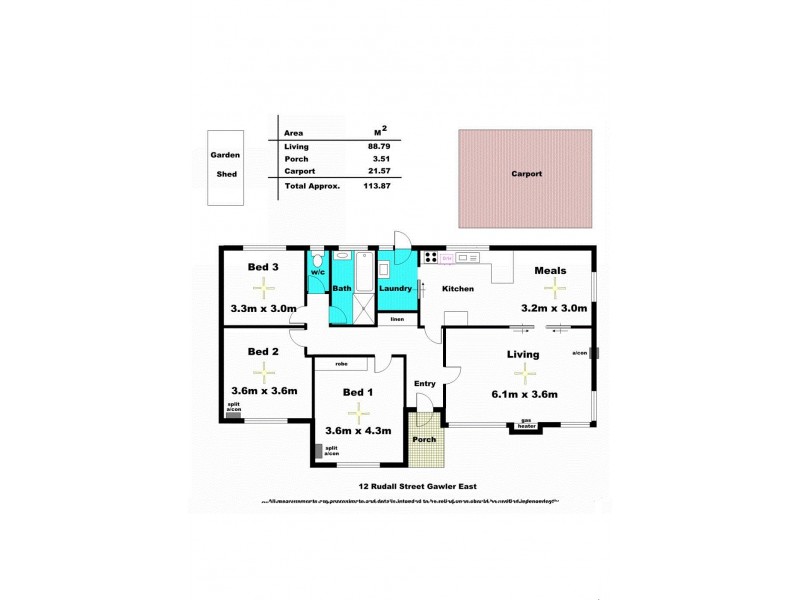 12 Rudall Street, Gawler East SA 5118 Floorplan