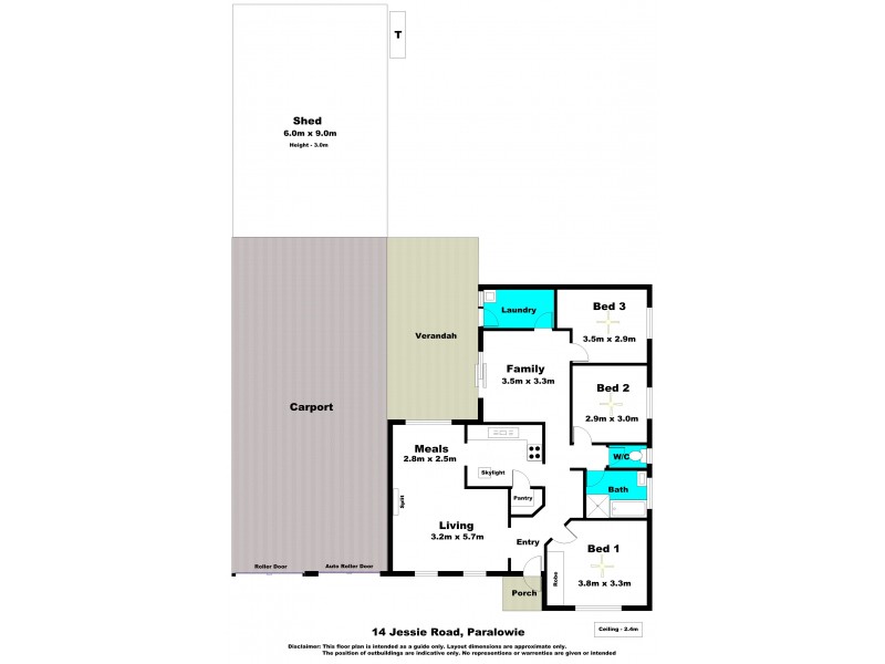 14 Jessie Road, Paralowie SA 5108 Floorplan