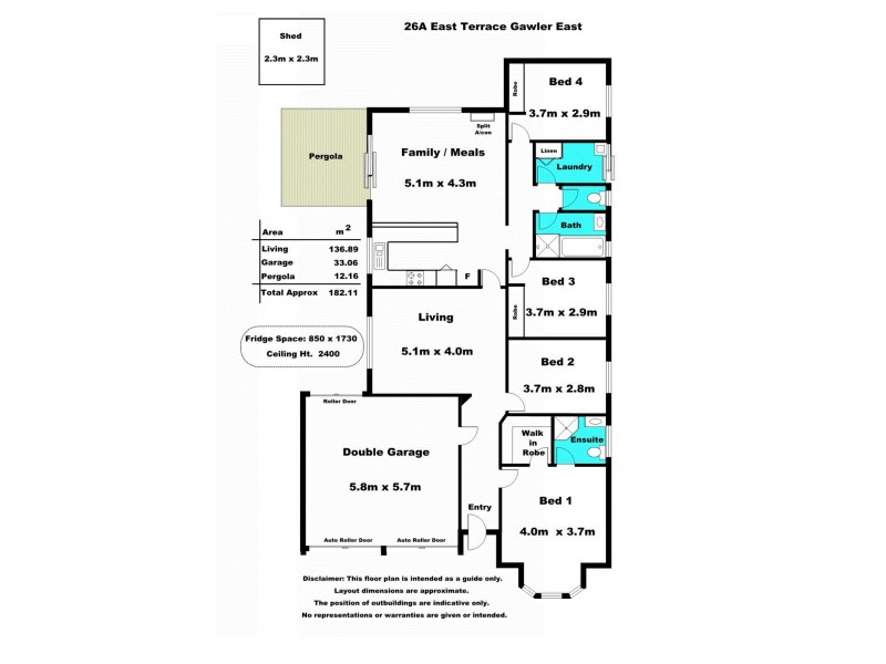 26A East Terrace, Gawler East SA 5118 Floorplan