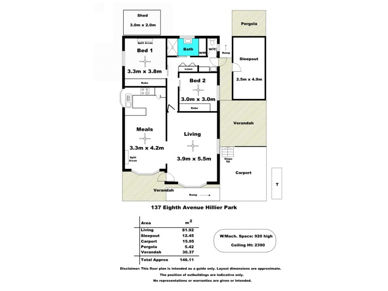 137 Eighth Street, Hillier SA 5116 Floorplan