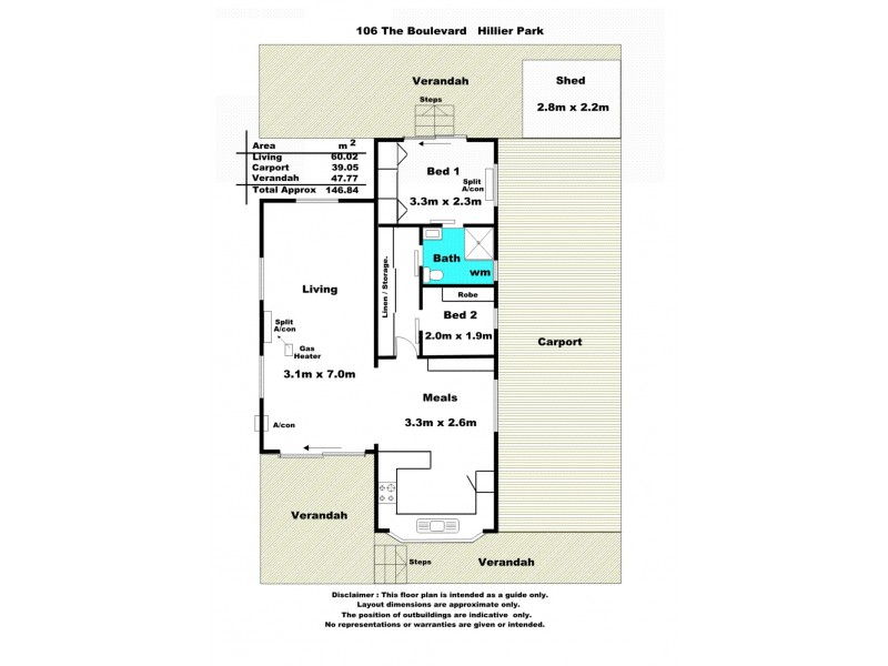 106 The Boulevard, Hillier SA 5116 Floorplan