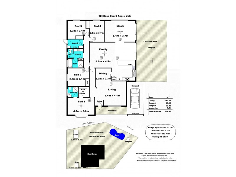 12 Elder Court, Angle Vale SA 5117 Floorplan
